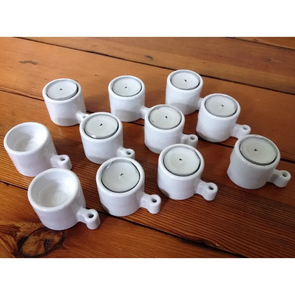 11 IKEA Hygge Ehlen Johansson Porcelain Tea Light Candle Interlocking Holders